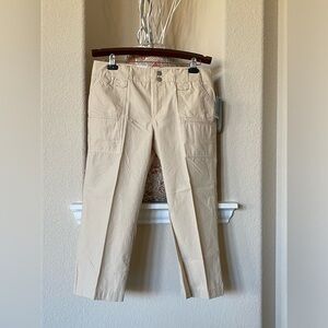 Izod 100% Cotton Cropped Cargo Pants Color Sand Size 10P